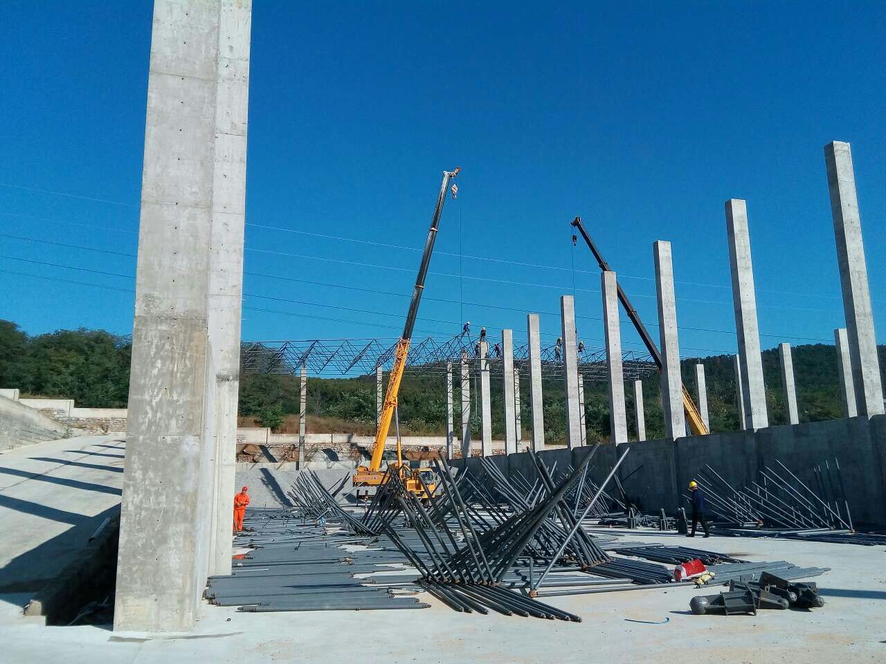 泰安威海搅拌站网架